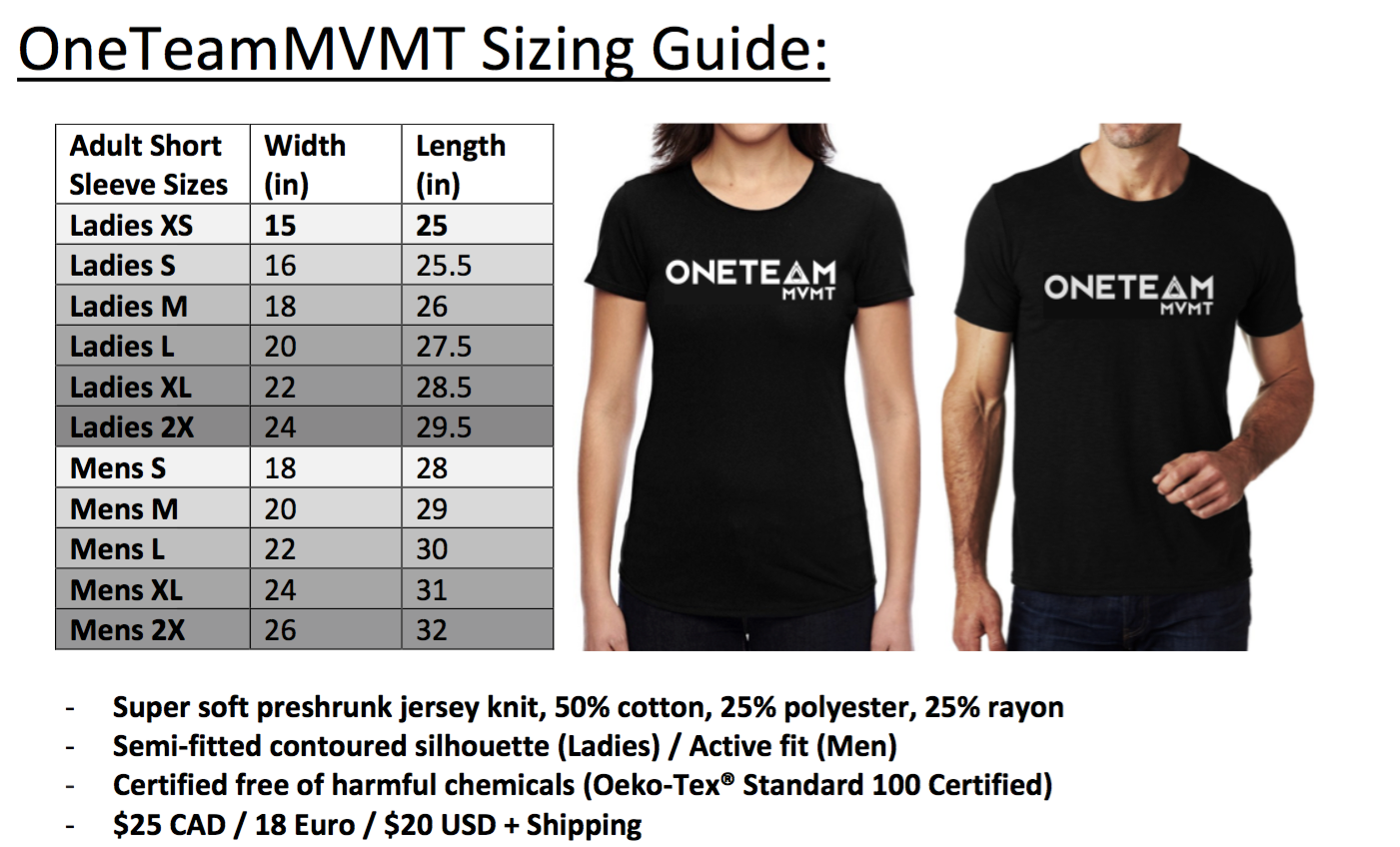 T-shirt Signature OneTeamMVMT FEMME